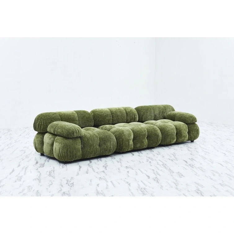Canapé modulaire tapissé avec modules amovibles – Olive / Blanc / Bleu / Bronze / Vert / Marron – 3 places, 289,5 cm l.
