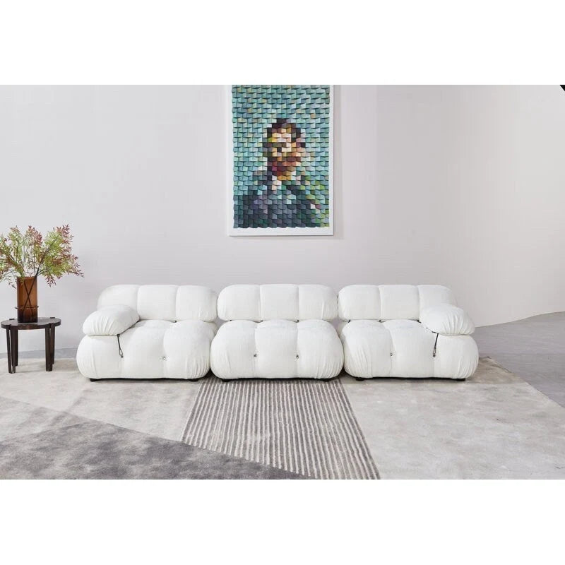 Canapé modulaire tapissé avec modules amovibles – Olive / Blanc / Bleu / Bronze / Vert / Marron – 3 places, 289,5 cm l.