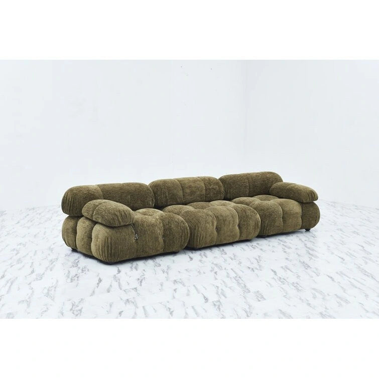 Canapé modulaire tapissé avec modules amovibles – Olive / Blanc / Bleu / Bronze / Vert / Marron – 3 places, 289,5 cm l.