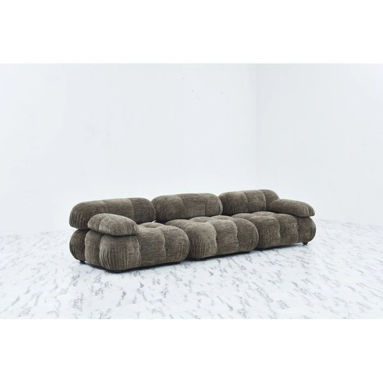 Canapé modulaire tapissé avec modules amovibles – Olive / Blanc / Bleu / Bronze / Vert / Marron – 3 places, 289,5 cm l.