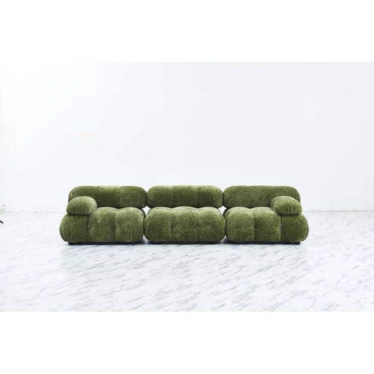 Canapé modulaire tapissé avec modules amovibles – Olive / Blanc / Bleu / Bronze / Vert / Marron – 3 places, 289,5 cm l.