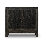 Armoire de rangement de ferme 2 portes noire vieillie – 99 cm L
